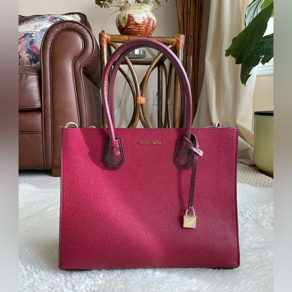 Michael Kors Red Genuine Leather Handbag